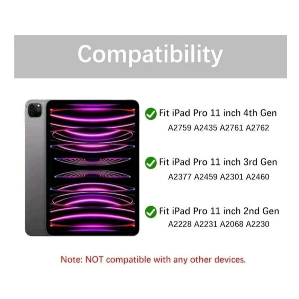 Purple Case for iPad Pro 11 4th/3rd/2nd Generation Lightweight Slim Tablet Cover